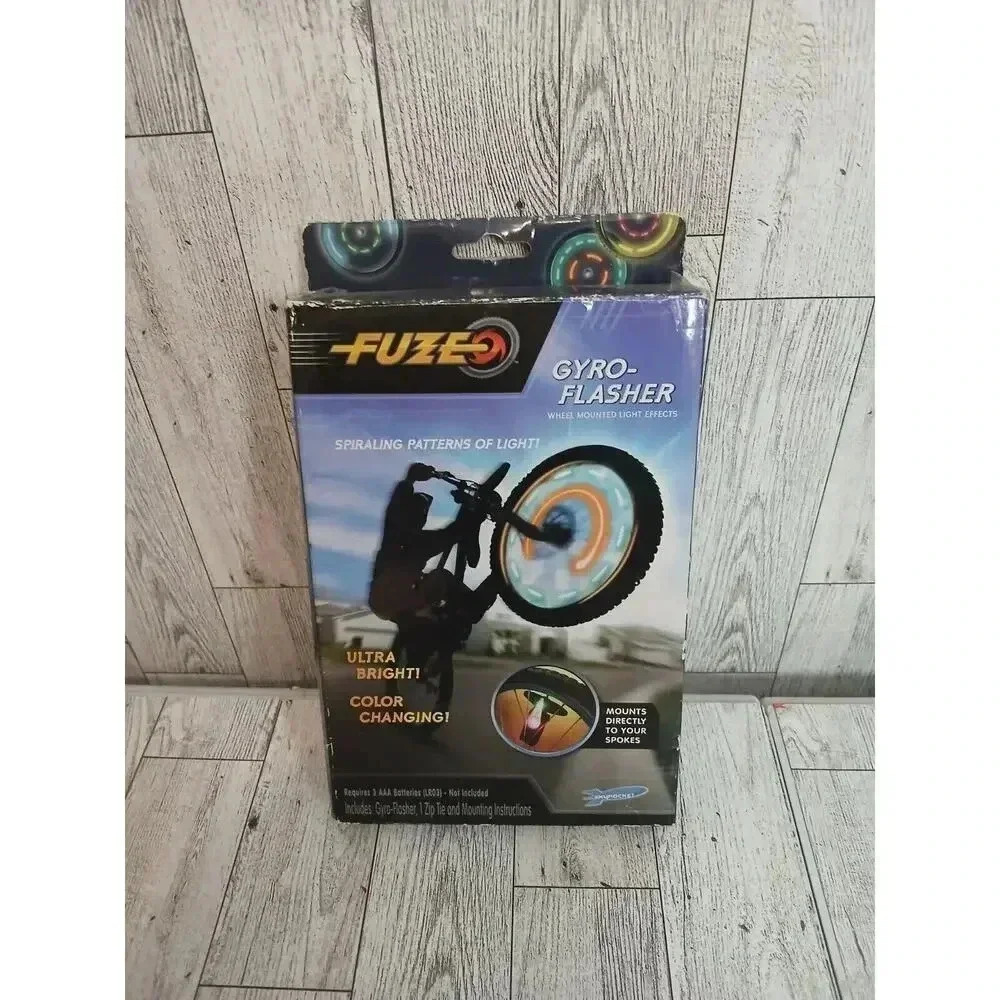 NEW Skyrocket Toys Fuze Gyro-Flasher Bike Wheel Mounted Light Effects bicycle